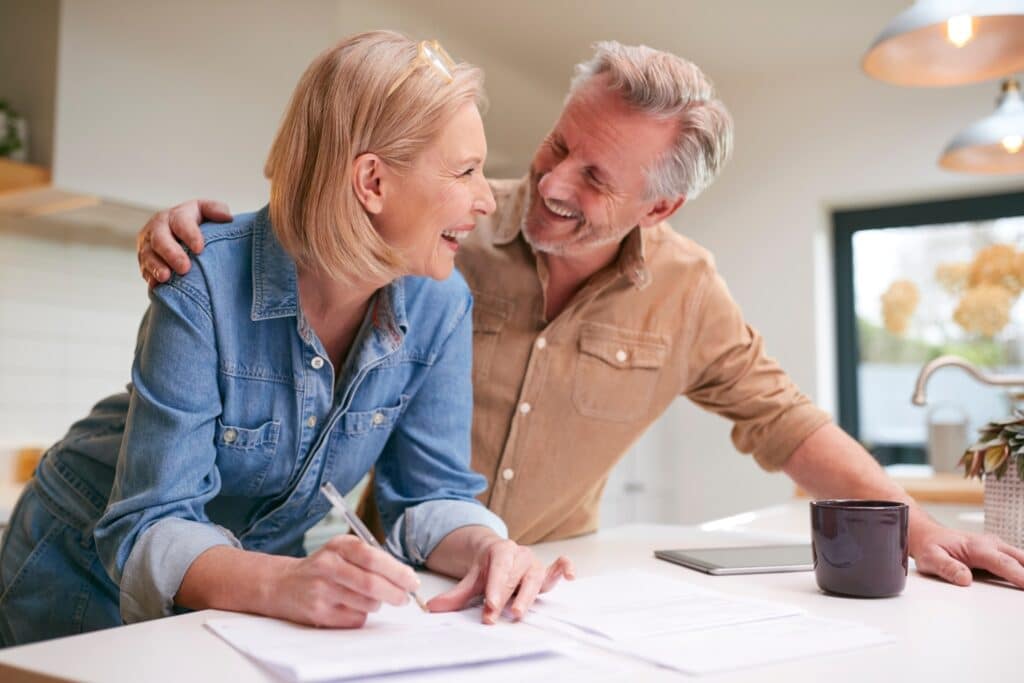 older married couple minimizing and reducing risk using insurance planning