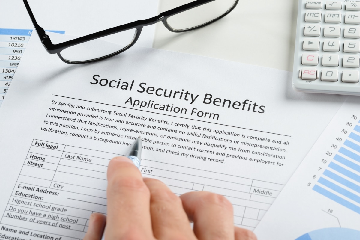 Application for social security benefits